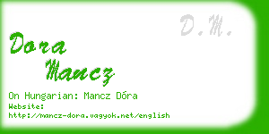 dora mancz business card